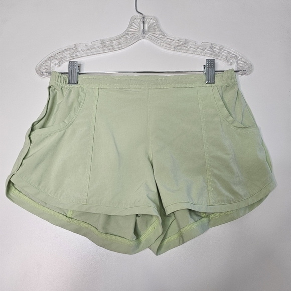 Athleta Womens Stellar Running Shorts lime Green Size Small - Picture 2 of 9